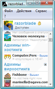 Ростер в ОС MS Windows Vista